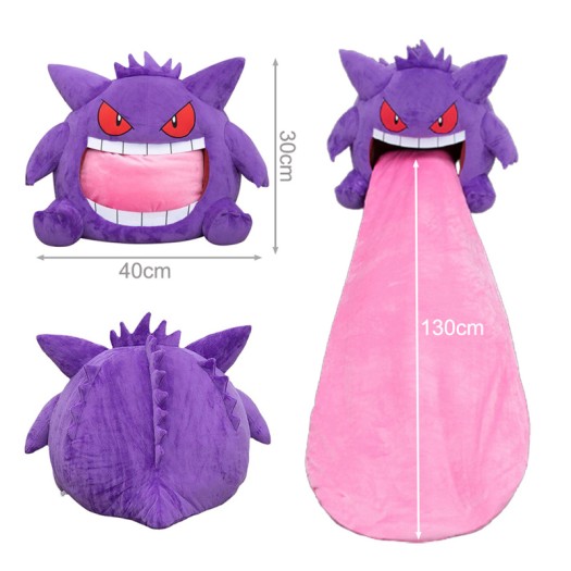 Pokemon Gengar Plush Doll Long Tongue Pillow Premium Bandai 55cm