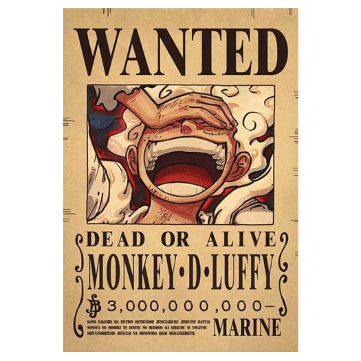 Monkey-D-Luffy Wanted Wall Poster -  (A3: 28 x 43 cm)