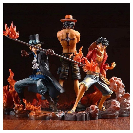 Anime Figure Three Brothers One Piece Anime Figure ASL Monkey D. Luffy Portgas·D· Ace Sabo