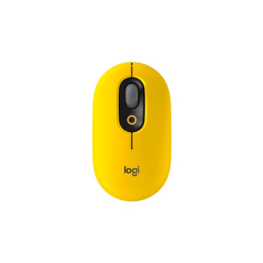 Logitech POP Mouse, Wireless Mouse with Customizable Emojis, SilentTouch Technology, Precision/Speed Scroll, Compact Design, Bluetooth, Multi-Device, OS Compatible - Blast Yellow