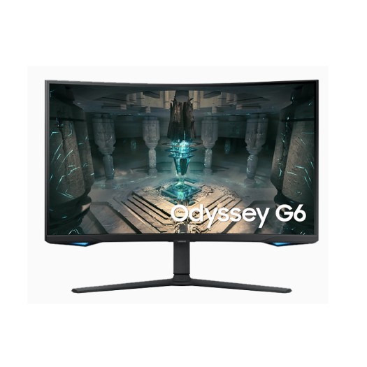 Samsung Odyssey G6 27" Curved Smart Gaming Monitor with Speakers - QHD 2560x1440, 240Hz, 1ms, Speakers, HDMI 2.1, Full Smart Platform, Freesync Premium Pro, Height Adjust - LS27BG650EMXUE