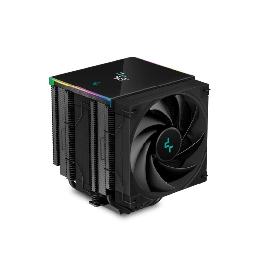 DeepCool AK620 DIGITAL Performance Air Cooler, Dual-Tower Layout, Real-Time CPU Status Screen, 6 Copper Heat Pipes, 260W Heat Dissipation, Twin 120mm FDB Fans, All Black Design