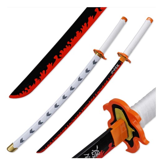 Zisu Demon Slayer Sword, About 41 inches, Hashira Pillars & Protagonist Katana for Cosplay Purpose, Anime Original Texture 