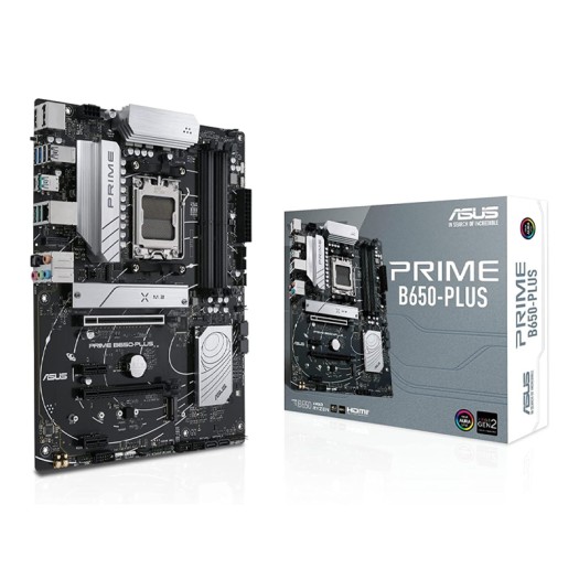 ASUS Prime B650-PLUS AMD B650(Ryzen 7000) ATX Motherboard(DDR5,PCIe 5.0 M.2,2.5Gb Ethernet,DisplayPort,HDMI®, USB 3.2 Gen 2 Type-C®, Front USB 3.2 Gen 1 Type-C®, BIOS Flashback™, USB4® Support)