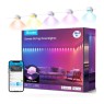 Govee RGBIC String Downlights, Smart LED String Lights Works with Alexa, Color Changing Indoor Wall Light Fixture for Party, New Year, Home Decor, 16.4ft/5m with 25 LEDs, Music Sync, White - ‎H608A