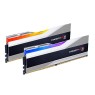 G.SKILL Trident Z5 RGB Series (Intel XMP 3.0) DDR5 RAM 32GB (2x16GB) 6400MT/s CL32-39-39-102 1.40V Desktop Computer Memory UDIMM - Metallic Silver