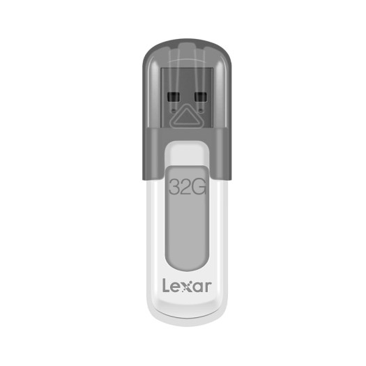 Lexar JumpDrive V100 32GB USB 3.0 Flash Drive, Gray (LJDV100-32GABNL)