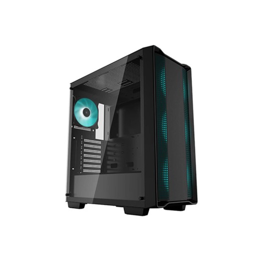 DeepCool CC560 ARGB ATX Mid-Tower PC Case, Full Sized Tempered Glass Window, 4 Pre-installed A-RGB Fans, Up to 360mm Radiator Support, USB3.0/2.0x 1, Audio×1, Black | R-CC560-BKTAA4-G-1