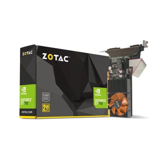 GPU -  Zotac  GeForce GT 710 2 GB GDDR3, PCI Express 2.0, 954 MHzClock Speed, 64 bit, Graphics Card (Black) | ZT-71310-10L