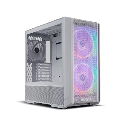 Lian Li Lancool 216 RGB White Steel/Tempered Glass ATX Mid Tower Computer Case,2X 160 mm ARGB Fans Included - LANCOOL 216RW White