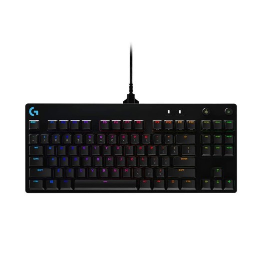 Logitech G PRO Mechanical Gaming Keyboard, Ultra Portable Tenkeyless Design, Detachable Micro USB Cable, 16.8 Million Color LIGHTSYNC RGB Backlit Keys GX-Blue