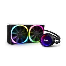 NZXT Kraken X53 RGB 240mm - AIO RGB CPU Liquid Cooler - Rotating Infinity Mirror Design - Improved Pump - Powered By CAM V4 - RGB Connector - Aer RGB V2 120mm Radiator Fans (2 Included) - RL-KRX53-R1