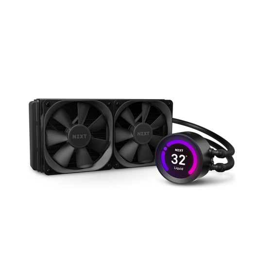 NZXT Kraken Z53 240mm - AIO RGB CPU Liquid Cooler - Customizable LCD Display - Improved Pump - Powered by CAM V4 - RGB Connector - Aer P 120mm Radiator Fans (2 Included) - RL-KRZ53-01