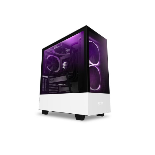 NZXT H510 Elite RGB ATX Mid Tower Case Tempered Glass Including AER RGB 2 Fans – White | CA-H510E-W1