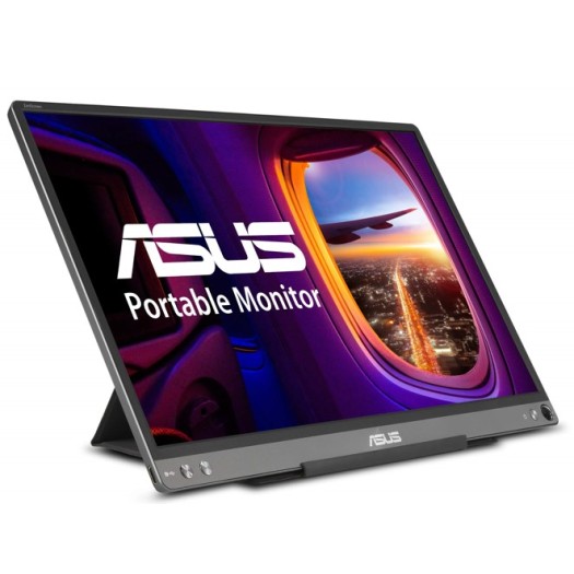 ASUS ZenScreen 15.6” 1080P Portable USB Monitor (MB166C) - Full HD, IPS, USB Type-C, USB-Powered, Eye Care, Tripod Mountable, Anti-Glare Surface, Protective Sleeve