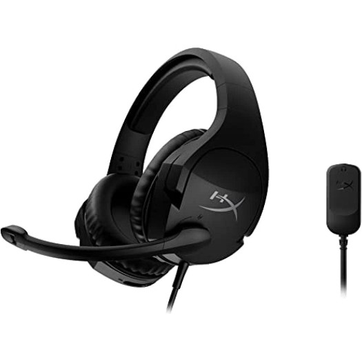 HyperX Cloud Stinger S – Gaming Headset, for PC, Virtual 7.1 Surround Sound, Lightweight, Memory Foam, Soft Leatherette, Durable Steel Sliders, Swivel-to-Mute Noise-Cancelling Microphone, Black