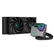 DeepCool Liquid Cooler LT520 240mm 4th Gen Dual-Chamber Pump 3100RPM Multidimensional Infinity Mirror ARGB Block 280w TDP AIO Cooler Anti-Leak Tech CPU Water Cooler R-LT520-BKAMNF-G-1