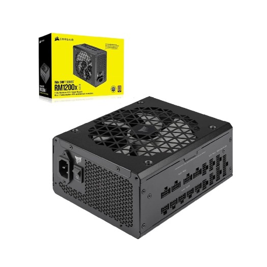 Corsair RM1200x Shift Fully Modular ATX Power Supply - Modular Side Interface - ATX 3.0 & PCIe 5.0 Compliant - Zero RPM Fan Mode - 105°C-Rated Capacitors - 80 Plus Gold Efficiency - Black