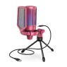 FIFINE AmpliGame A6V PC Gaming Streaming USB Microphone, RGB Desktop Microphone for Computer/Mac/PS4/PS5, Podcast, Recording, TikTok, Game Chat, Condenser Mic with Pop Filter, Shock Mount - Red